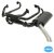 Exhaust system, Sideflow, Steel with black paint, stainless steel tailpipe