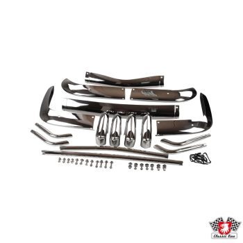   Lökhárító készlet, rozsdamentes, USA kivitel, Karmann Ghia 08/69-07/71