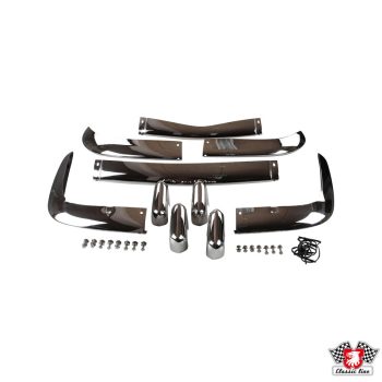   Lökhárító készlet, rozsdamentes, Karmann Ghia 08/66-07/69