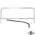 Buggy Windshield Frame, Polished Aluminum, 16" High, 42" Wide (40.64cm X 106.68cm) BUGPACK
