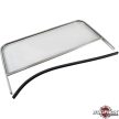 Buggy Windshield Frame, Polished Aluminum, 16" High, 42" Wide (40.64cm X 106.68cm) BUGPACK