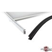 Buggy Windshield Frame, Polished Aluminum, 16" High, 42" Wide (40.64cm X 106.68cm) BUGPACK