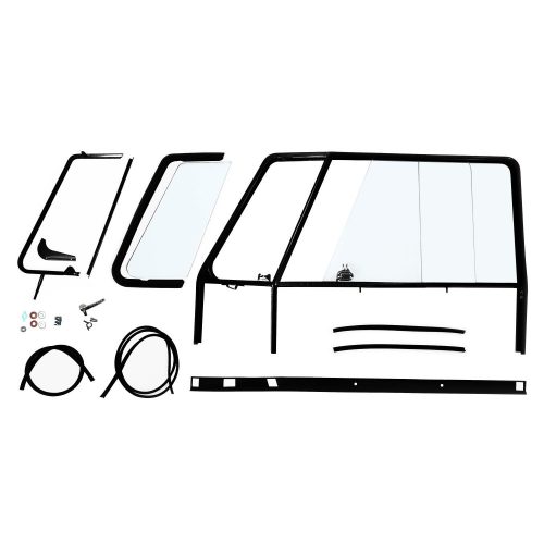 Door window frame, complete set, with E-marked glass, left, T2 -07/67