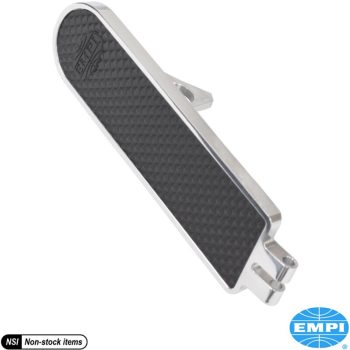   Gázpedál, Billet alumínium, EMPI logóval és gyémánt mintázattal, Bogár/KG 08/64-07/72, Typ3 08/64-07/71