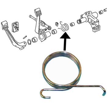 Fékpedál rugó, Bogár, KG 04/66-, Typ3, Typ181,