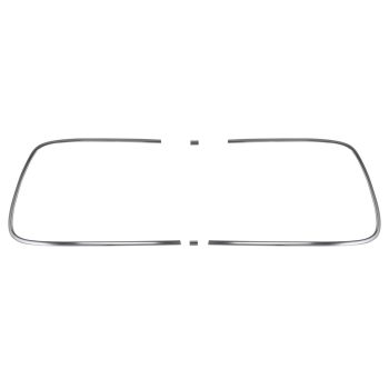    Tensioner, rear windshield, left and right chrome frame with 2 brackets, KG 08/66-07/74 German quality!