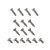 Opening side window mounting screw set, Beetle 08/64- (for the pair of windows!!)
