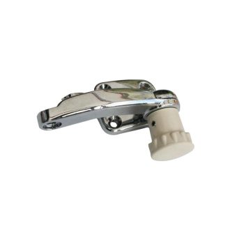   Hinge for opening rear window, with ivory button, left, Beetle -07/64