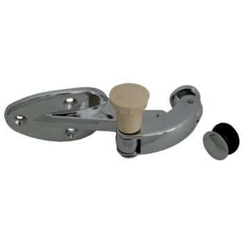   Opening side window hinge with ivory button, left, Beetle 08/64-