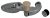 Opening side window hinge with ivory button, left, Beetle 08/64-