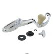Opening side window hinge with ivory button, left, Beetle 08/64-
