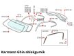 Oldal ablak zsanér, 6 db-os a csomag, Karmann Ghia 08/59-07/71