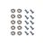 Screw set for side tensioning strap (aftermarket) Beetle, 10pcs.