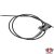 Sunroof cable, right, Beetle 08/63-07/76