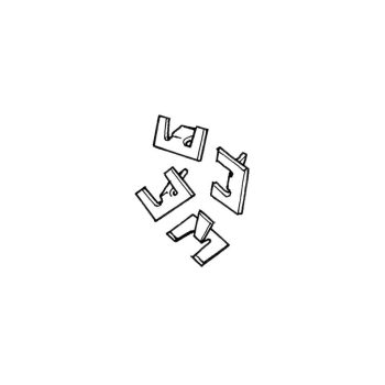 Klipsz rendszámtábla megvilágitás díszlécéhez,KG 4db