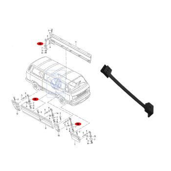   Alsó bal oldal és jobb hátsó spoiler burkolat tartó, T25 81-92