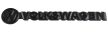 VOLKSWAGEN felirat, T25/T3 05/79-07/92, original VW, Fekete