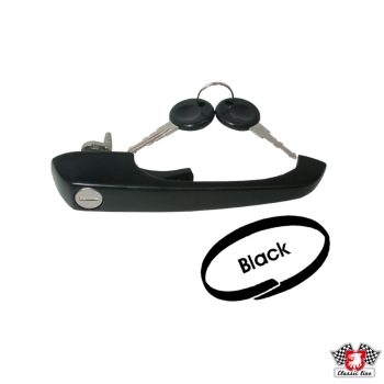   Ajtó Kilincs kulccsal, fekete, T2 08/67-07/79, Type181 69-79 (VW LT-hez is) 