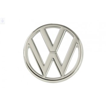   Emblem, VW, chrome T25 05/79-07/87 95mm for front grille (Original), VW Golf/Jetta 1.1-1.8 (incl. D) 04/74-02/84 (not including the fixing clip!!) Use 2x 0410-9!!!