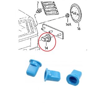   Hátsó embléma/felírat klipsz, 3 db-os szett, T25/T3/T4 Busz 1979-1992 (T4 1990-2003) Német minöség
