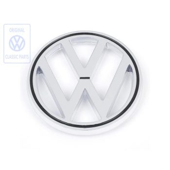   Embléma csomagtetöre, Eredeti VW, Bogár, 09/62- (84mm) (0728 klipsz kell hozzá!!)