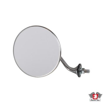   Kerek tükör, Lucas stílus, sík tükörlap, 4", bal, rozsdamentes acél 