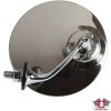   Kerek tükör, Lucas stílus, sík tükörlap, 4", bal, rozsdamentes acél 