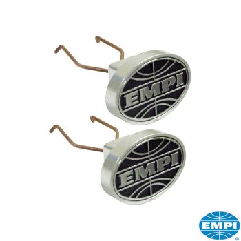   Emelöbak díszkupak/dísztárcsa leszedö, ovális, EMPI logoval, 2 db, Bogár 12/47-12/86