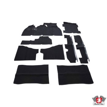   Carpet set for Beetle 1303, 9 pcs, 08/72-86, black, Classic Line