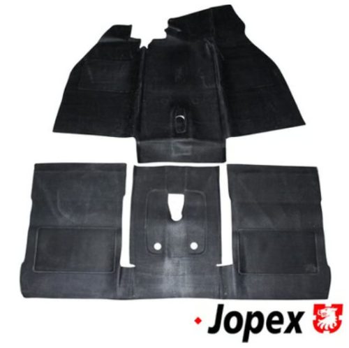 Rubber mat set, 1200 / 1302-1303 08/70 - 12/79 front/rear, black, 2 pieces, made of rubber, Classic Line quality