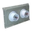 Fresh air cover on ceiling heating box with adjustable ventilation opening, T2 03/55-07/67
