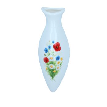 Porcelán váza a müszerfalra, virág mintával