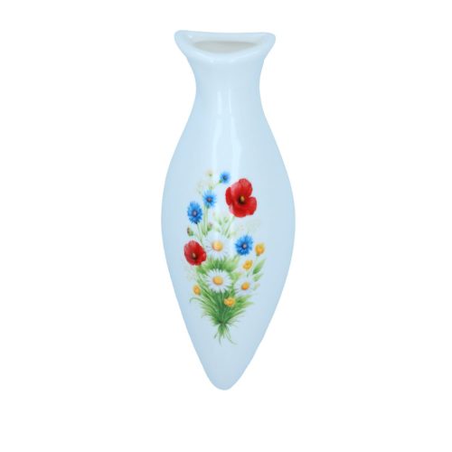 Porcelán váza a müszerfalra, virág mintával