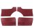 Door trim set for Karmann Ghiá (08/55-07/74) (4pcs) in Burgundy color