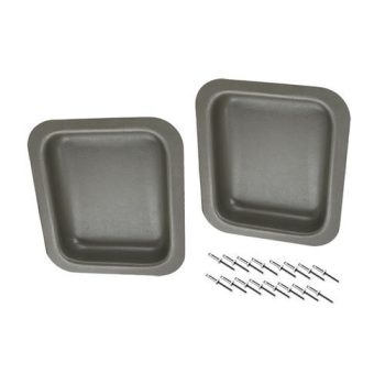 Front door box, grey plastic, pair, T2 03/55-02/60
