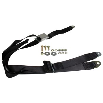   Biztonsági öv 3-pontos, (nem automata) fekete, univerzális, króm csattal,  db