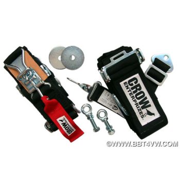 5 pontos CROW biztonsági öv fekete