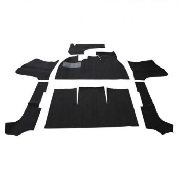   Carpet set, black, Premium TMI quality, Beetle convertible 08/68-07/71