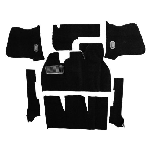 Carpet set, black, Beetle convertible -07/68