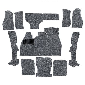 Carpet set, gray, Beetle convertible 08/73-07/79