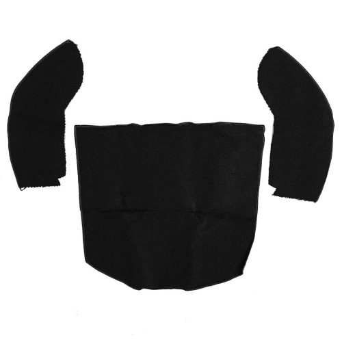 Rear passenger compartment, luggage compartment carpet set, black, Beetle convertible 08/56-07/70