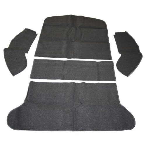 Rear passenger compartment carpet set, for without rear seat, black, Beetle