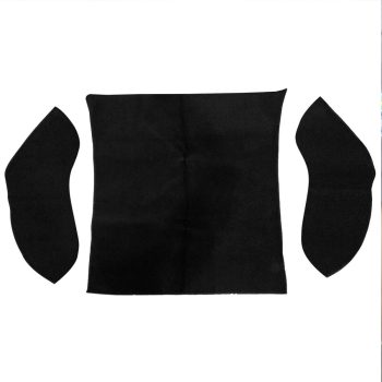    Rear passenger compartment, luggage compartment carpet set, black, Beetle 08/59-07/64