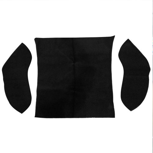  Rear passenger compartment, luggage compartment carpet set, black, Beetle 08/59-07/64