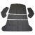 Rear passenger compartment, luggage compartment carpet set, black, Beetle 08/64-07/72