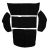 Rear passenger compartment, luggage compartment carpet set, black, Beetle 08/72-