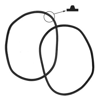   Rubber ring between headlight/mudguard, Beetle/T2 -07/67 (pair)