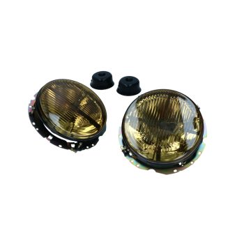 Fényszoró, H4, sárga (Fekete kereszttel), 