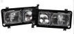 Headlight set (Cube lamp set), complete, with housing and frame, European marking, T25 05/79-07/92
