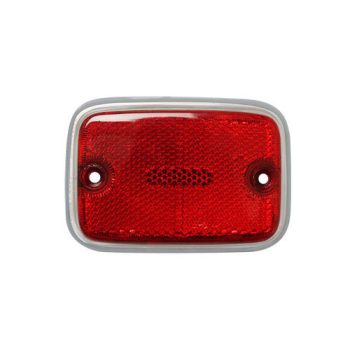   Oldal fényvisszaverö búra, hátsó, piros/ezüst, T2  08/70-07/72